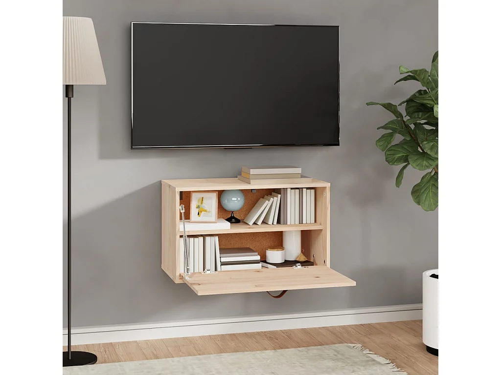 Wandkast 60x30x35 cm Massief grenenhout