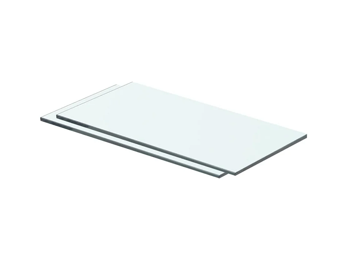 Panneaux d'étagère 2 pcs Verre Transparent 40 x 15 cm