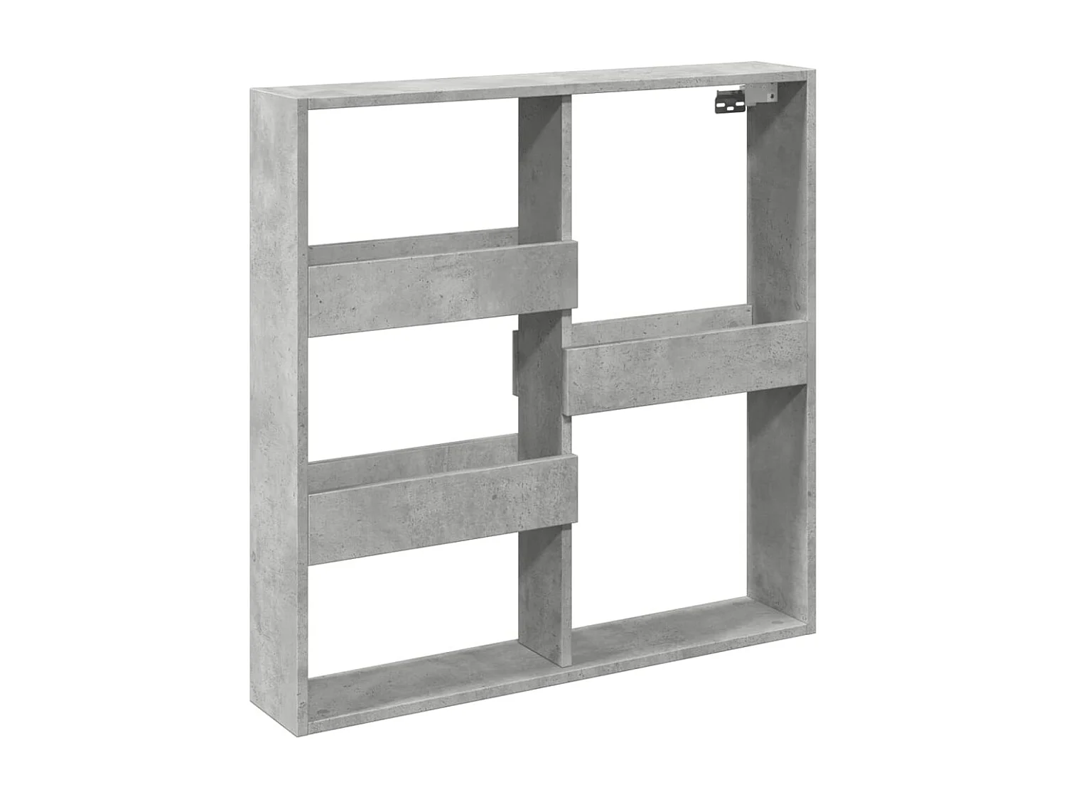 Betongrijze wandkast 80x15x80 cm bewerkt hout