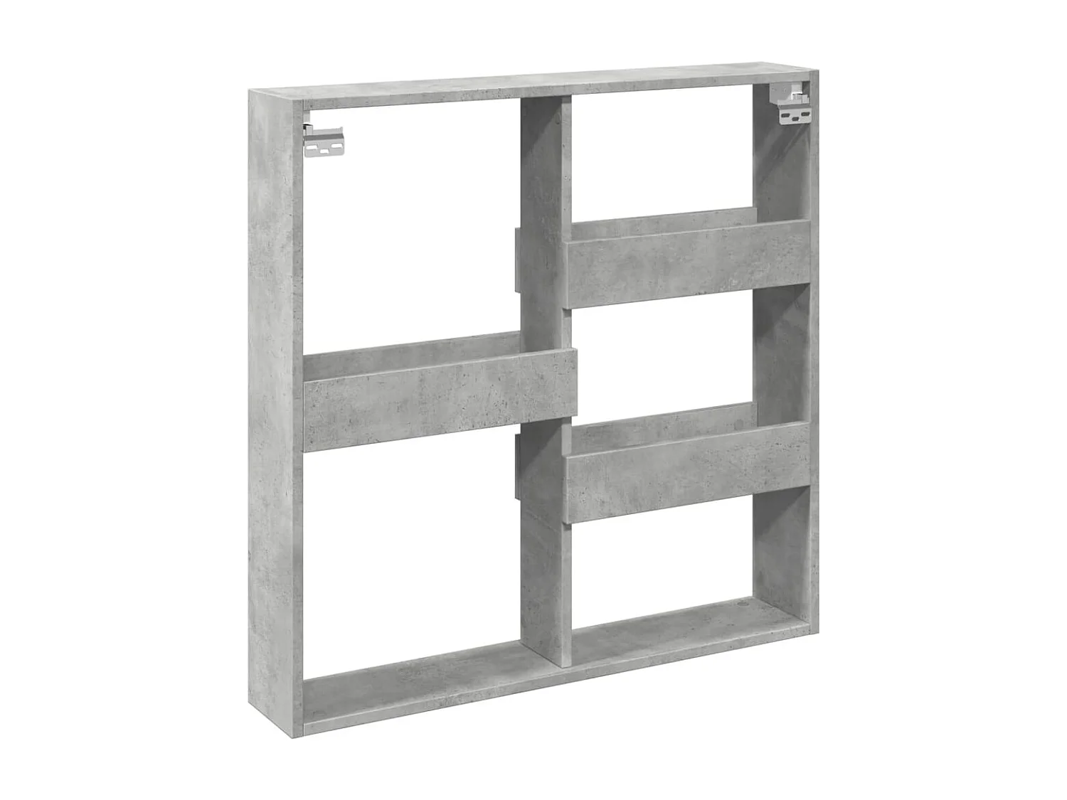 Armario de pared gris hormigón 80x15x80 cm madera de ingeniería