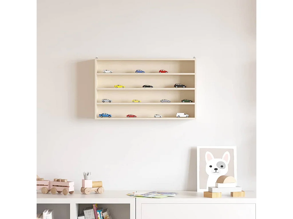 Caja de madera marrón 60 x 8,5 x 37 cm Contrachapado