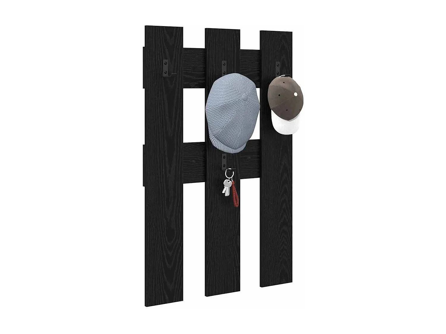 Appendiabiti da parete Appendiabiti da parete Rovere nero 65 x 3 x 100 cm