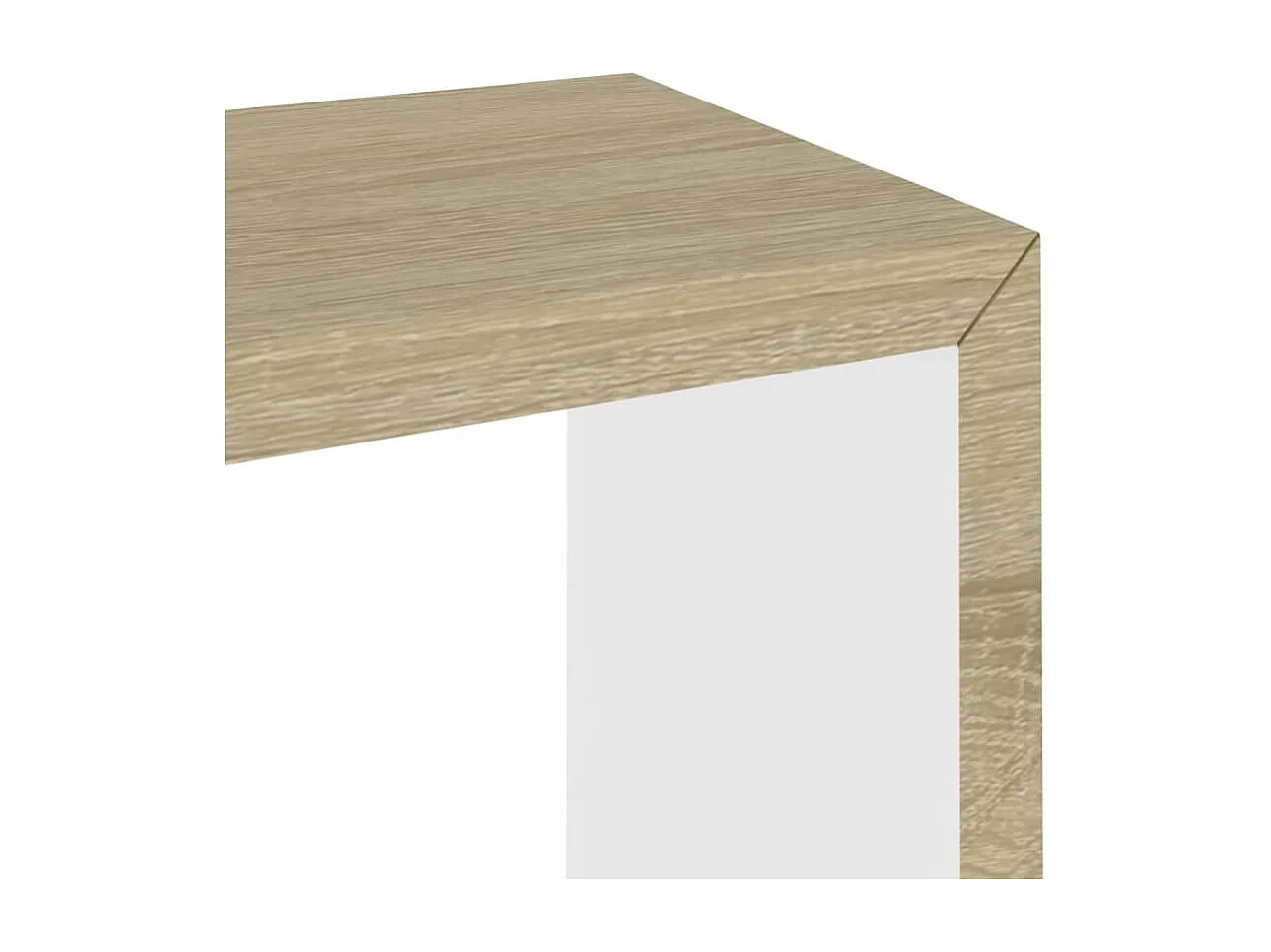 Mensole da parete a cubo da 3 pezzi, bianche e rovere Sonoma