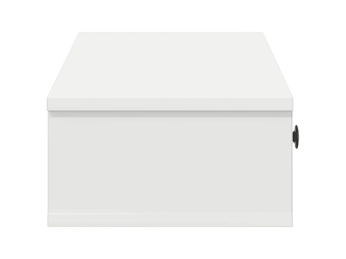 Estantería de pared blanca y cajones 100x37,5x19cm madera de ingeniería