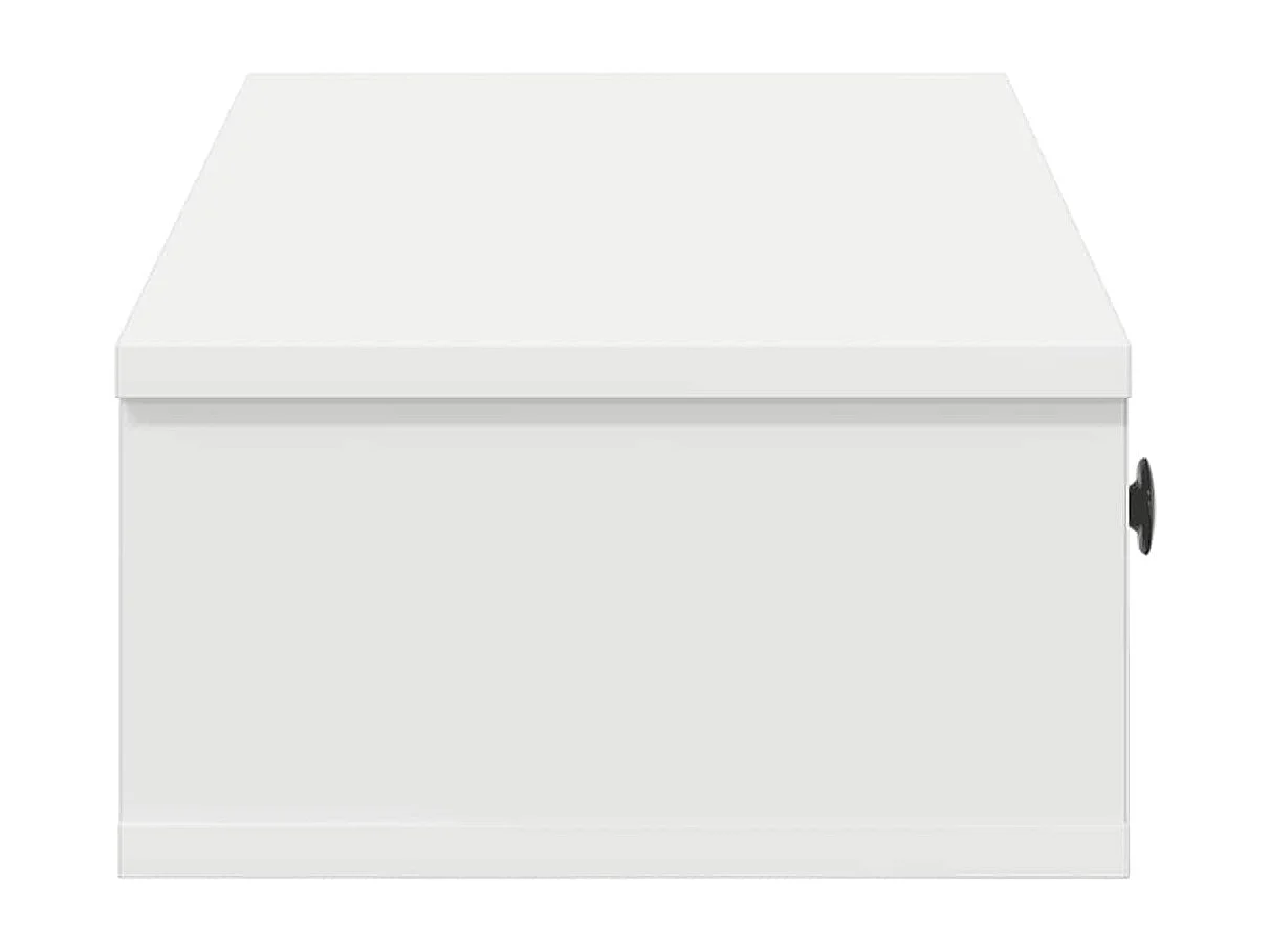 Étagère murale et tiroirs blanc 100x37,5x19cm bois d'ingénierie