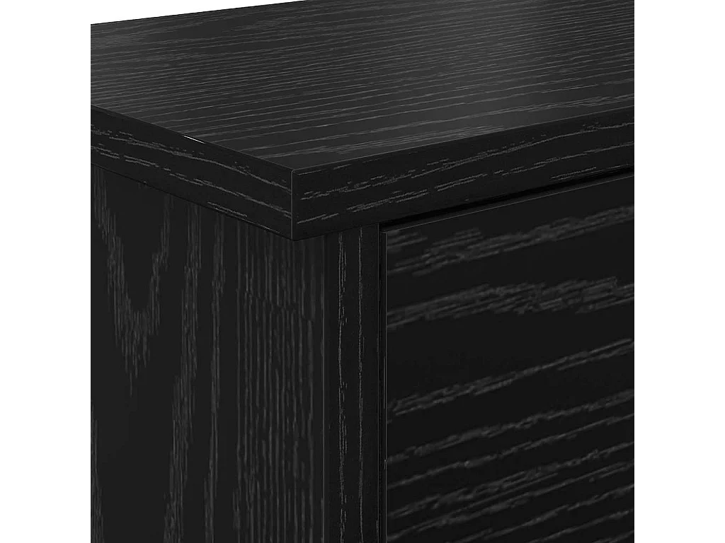 Wandkapstok met plank Zwart eiken 50 x 20 x 30 cm