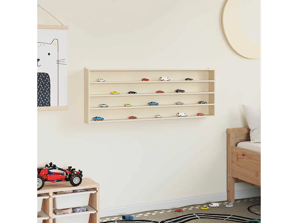 Braune Holz-Displaybox 100 x 8,5 x 36 cm