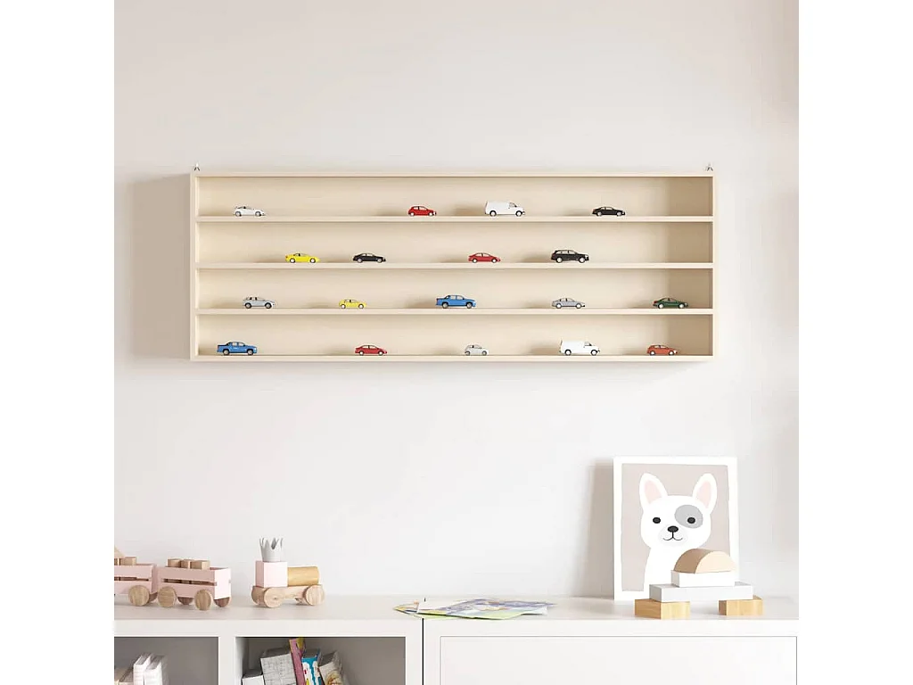 Bruine houten displaybox 100 x 8,5 x 36 cm