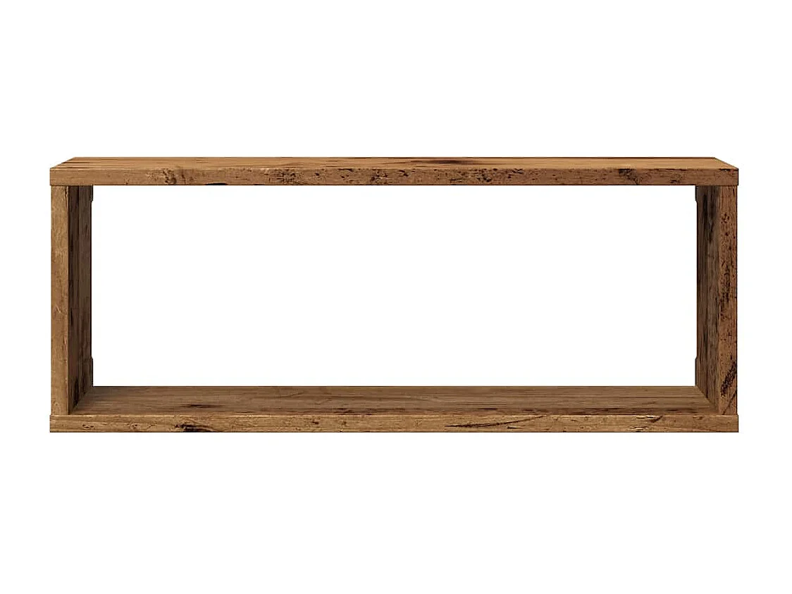 Étagères murales cube 2 pcs vieux bois 60x15x23 cm