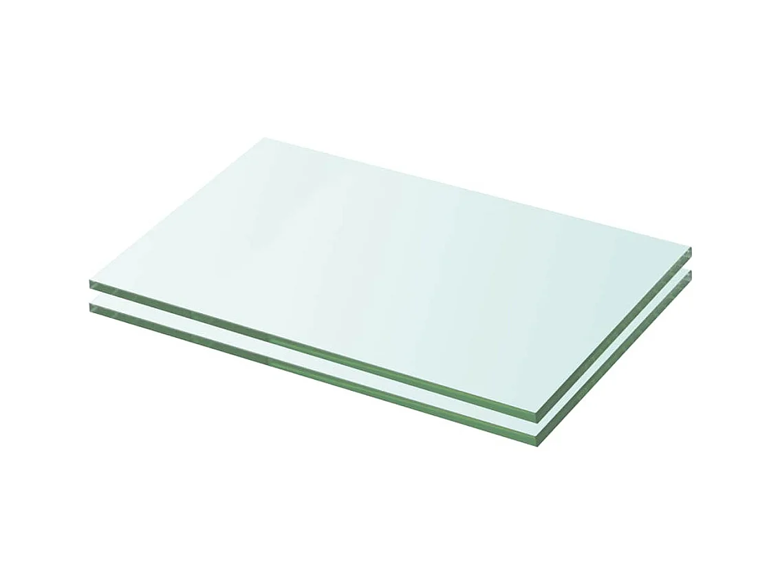 Panneaux d'étagère 2 pcs Verre Transparent 20 x 25 cm
