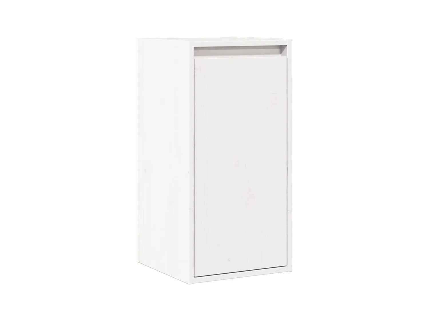 Armoire murale Blanc 30x30x100 cm Bois de pin massif
