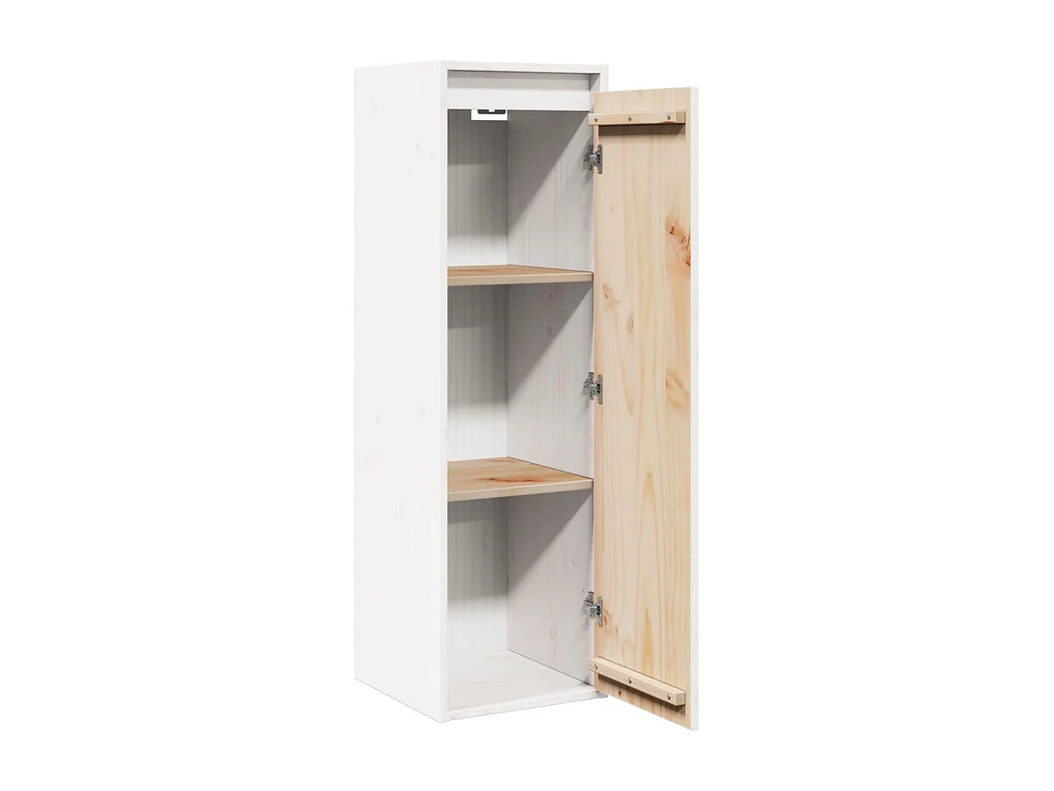 Armoire murale Blanc 30x30x100 cm Bois de pin massif