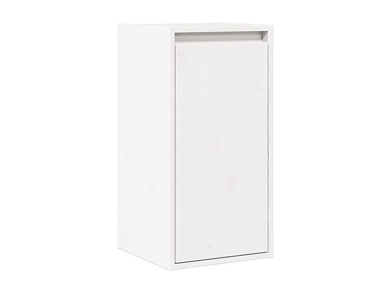 Armoire murale Blanc 30x30x100 cm Bois de pin massif