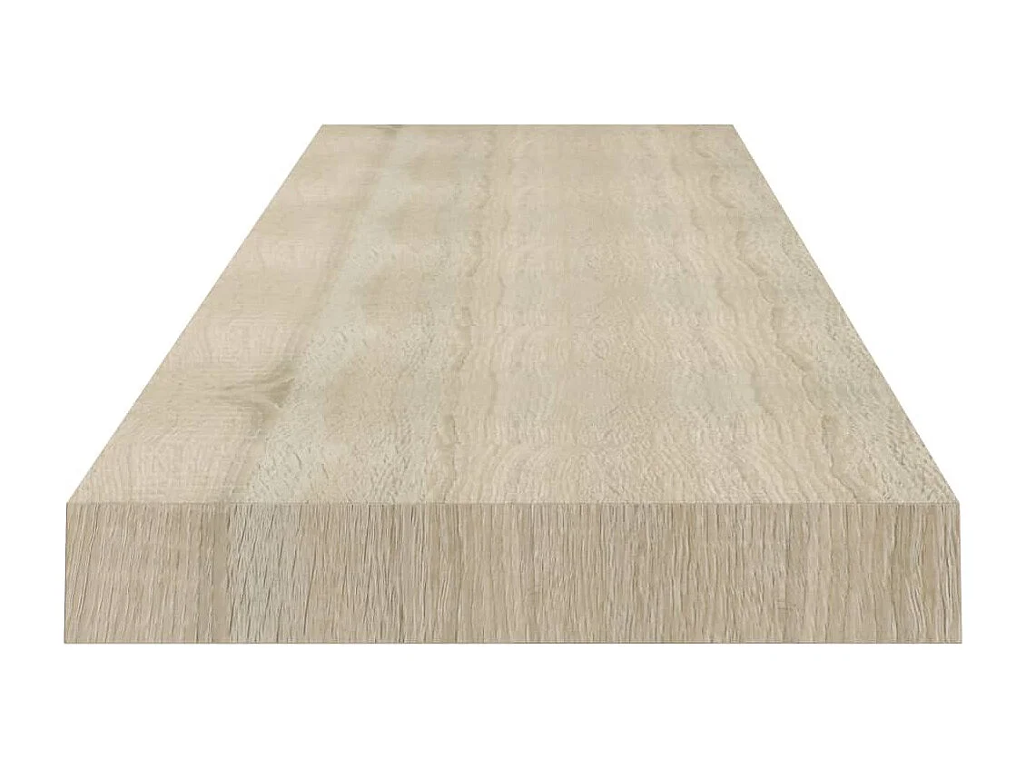 Zwevende wandplanken 2 stuks Eiken 120x23,5x3,8 cm MDF