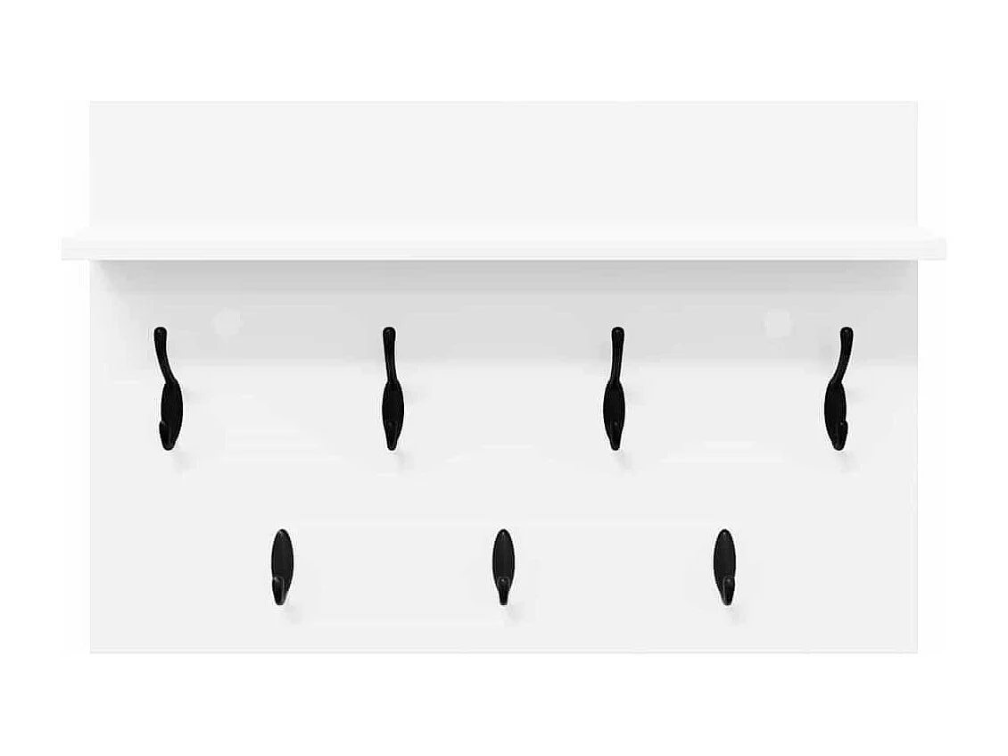 Appendiabiti da parete Bianco 60 x 40 x 12 cm Legno ingegnerizzato