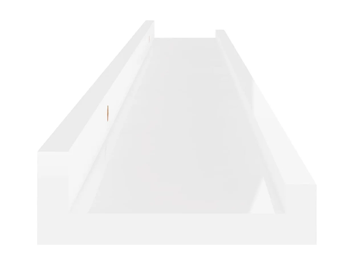 Mensole da parete 4 pz Bianco lucido 80x9x3 cm