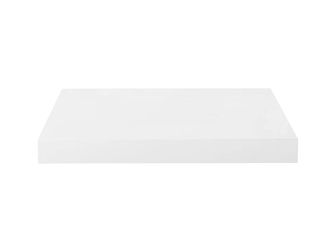 Estante flotante de pared MDF blanco brillo 40x23x3,8 cm