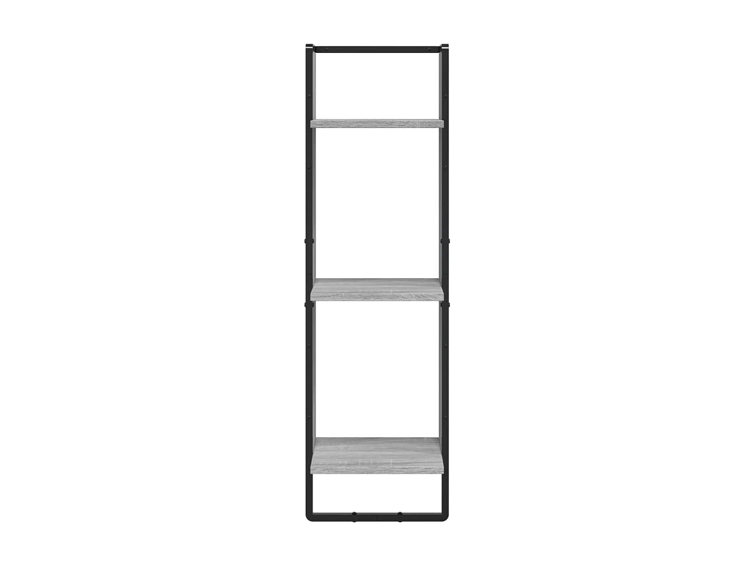 Ensemble d'étagères murales avec barres 6 pcs sonoma gris