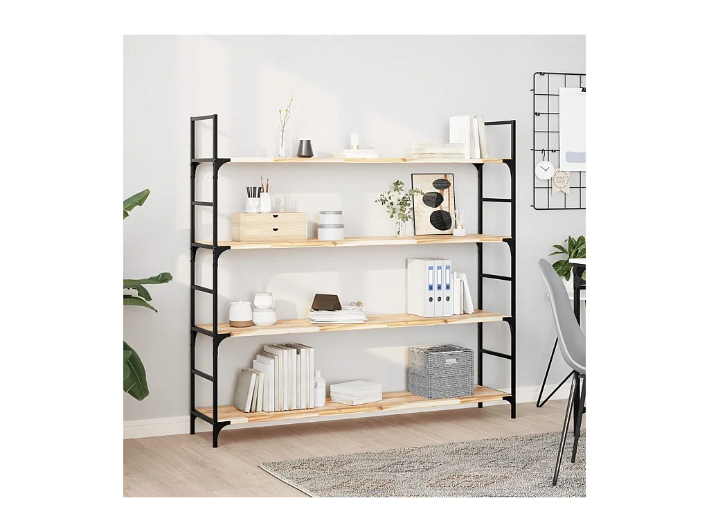 Estante flotante 140x30x2 cm madera maciza de acacia sin tratar