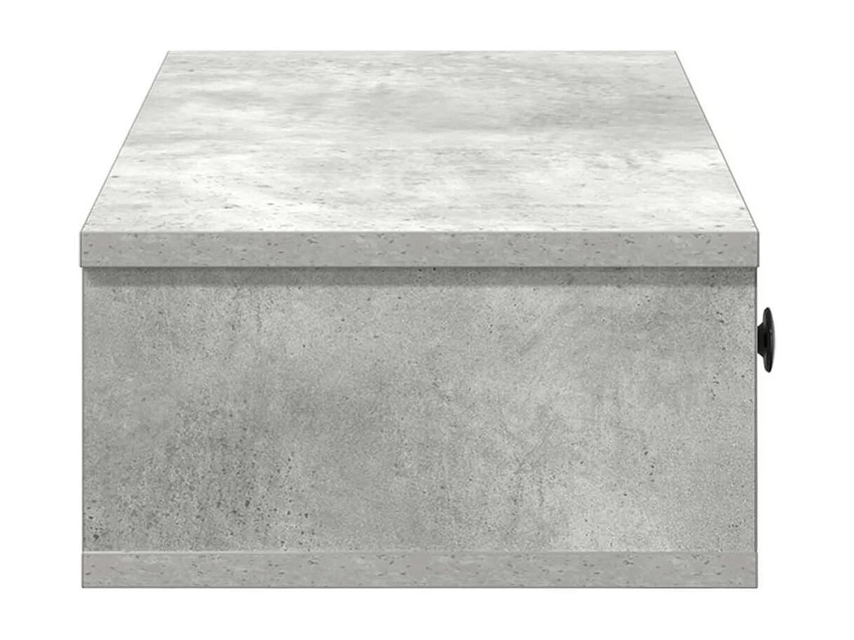 Étagère murale avec tiroirs gris béton bois d'ingénierie