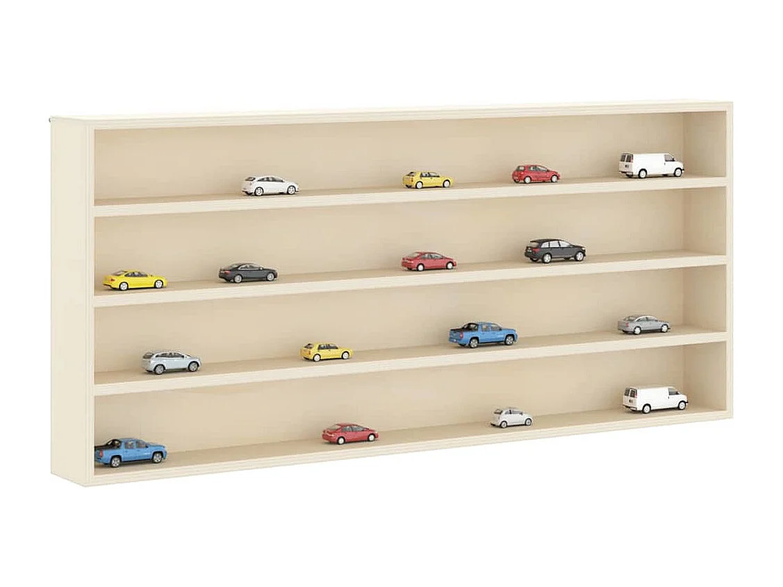 Boîte d'Exposition en Bois Marron 80 x 8,5 x 36 cm Contreplaqué