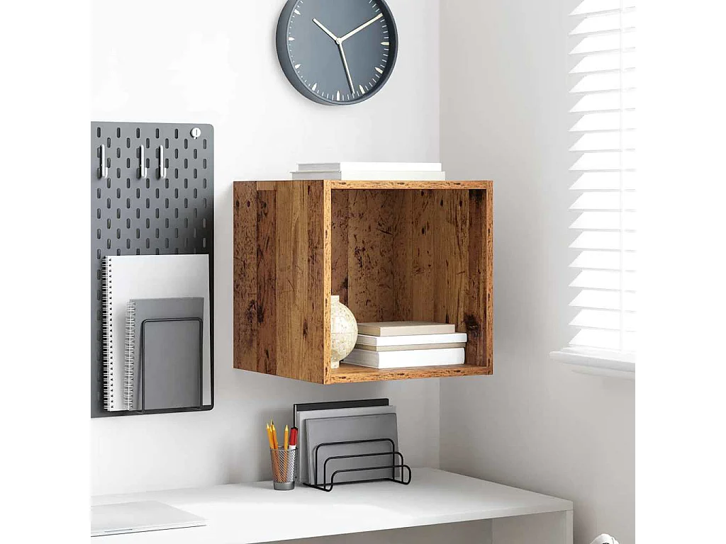 Unidad de pared Madera antigua 37 x 37 x 37 cm Madera de ingeniería