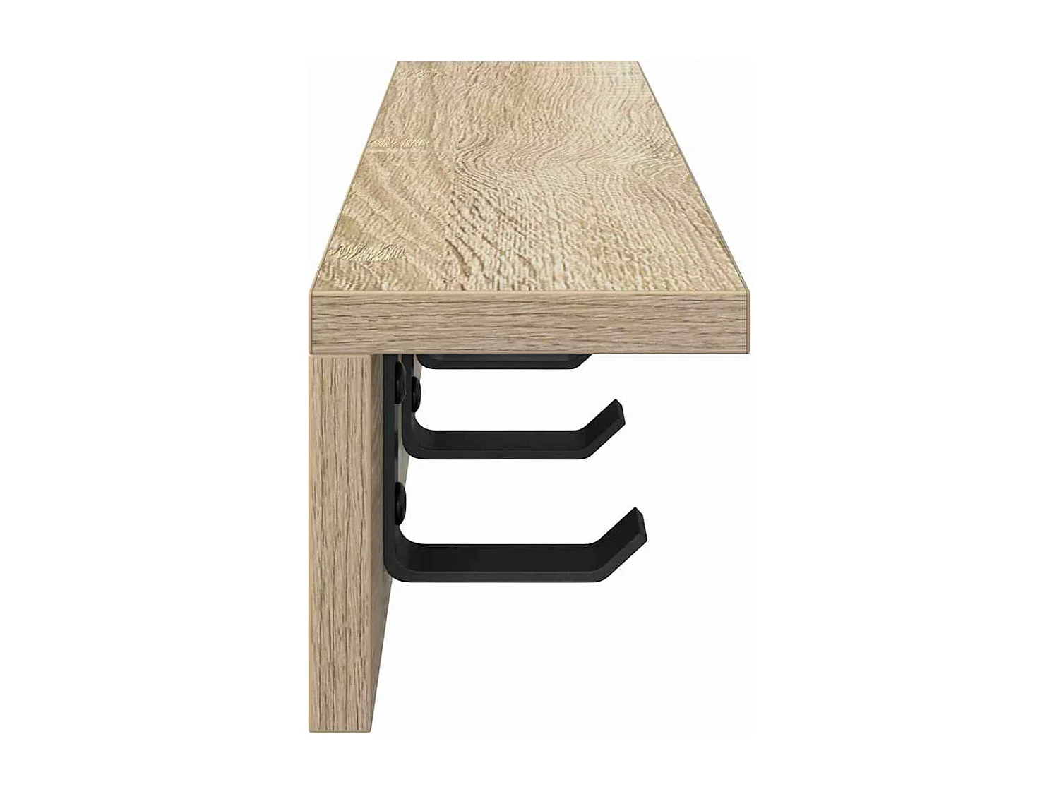 Appendiabiti da parete in rovere Sonoma 40 x 10,5 x 10,5 cm