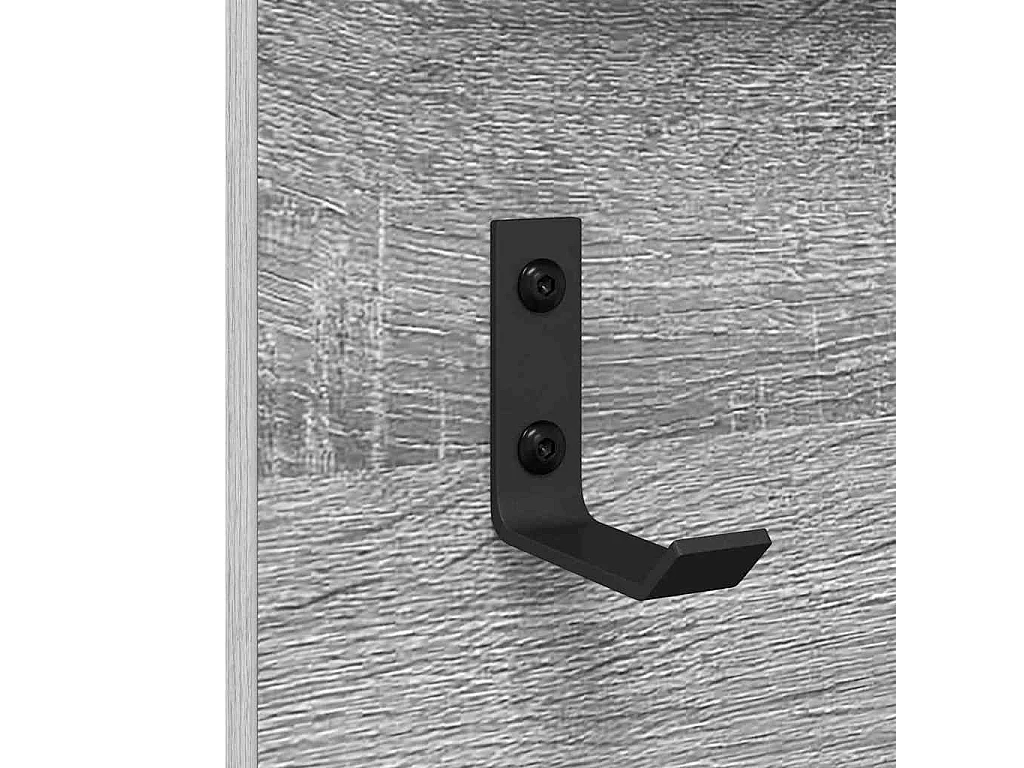 Appendiabiti da parete Sonoma con ripiano, grigio, 90 x 10 x 50 cm