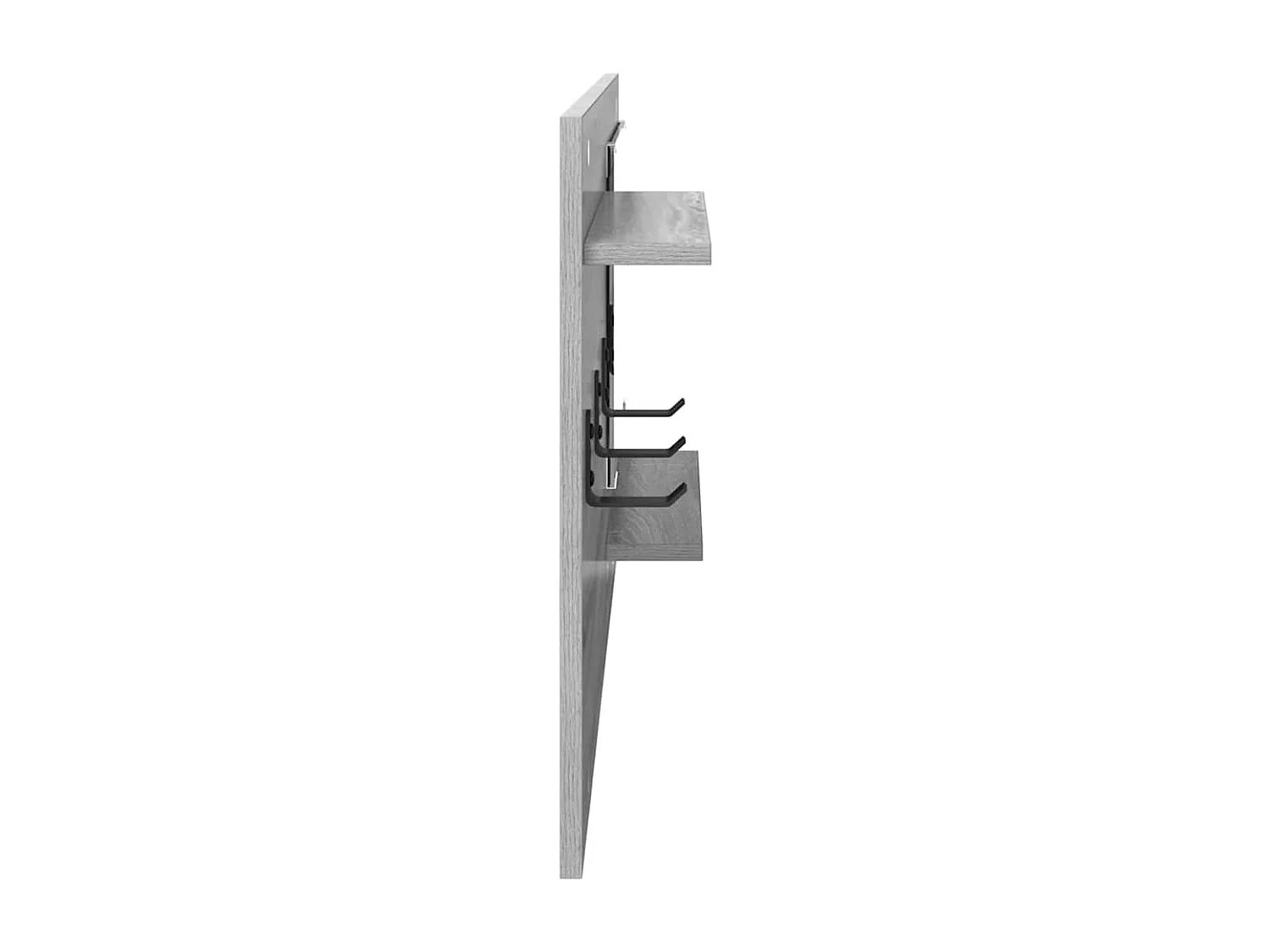 Appendiabiti da parete Sonoma con ripiano, grigio, 90 x 10 x 50 cm
