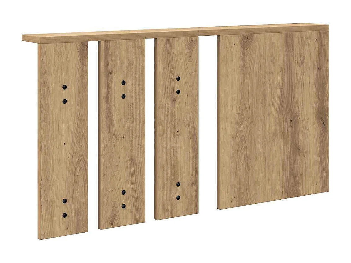 Porte-manteau mural avec miroir chêne artisanal 85 x 10 x 45 cm