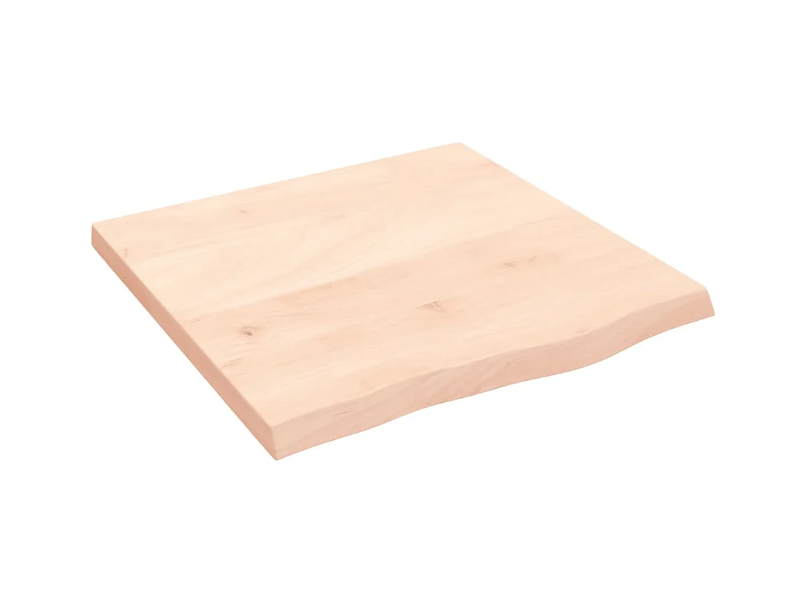 Wandplank 60x60x(2-4) cm massief onbehandeld eikenhout
