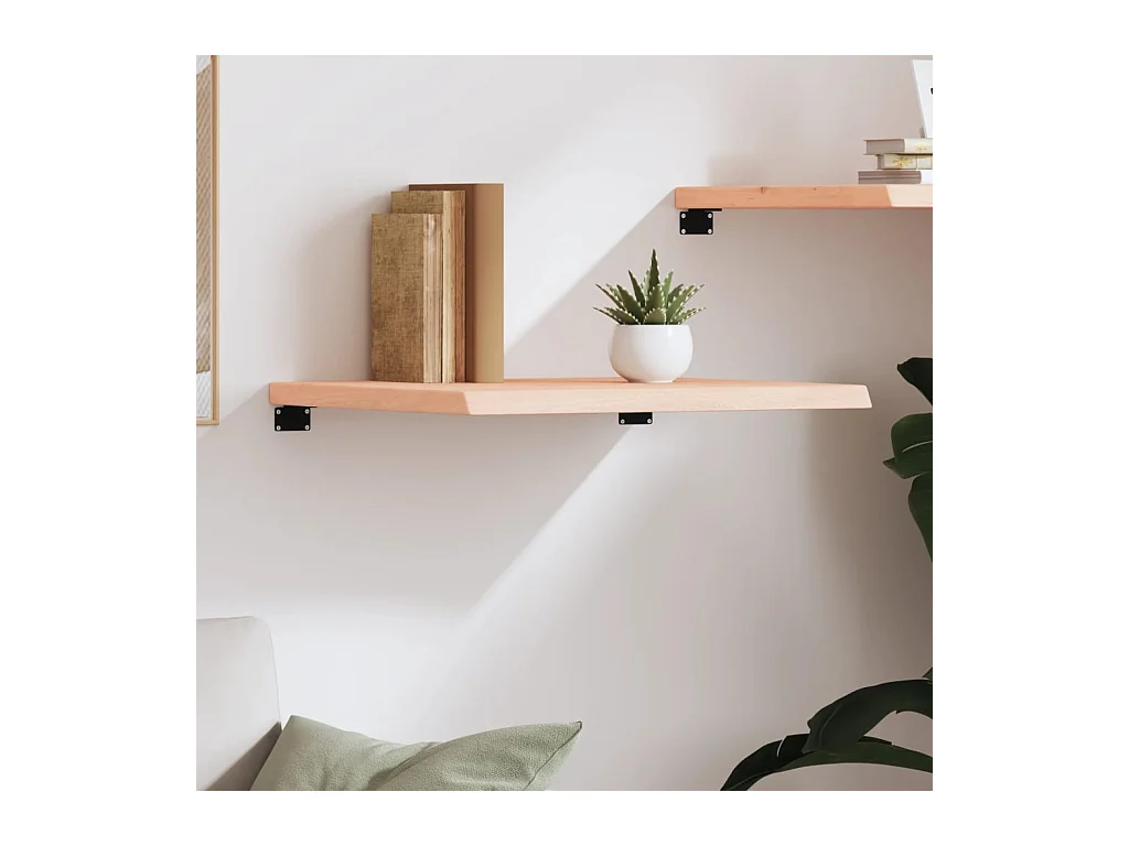 Wandplank 60x60x(2-4) cm massief onbehandeld eikenhout