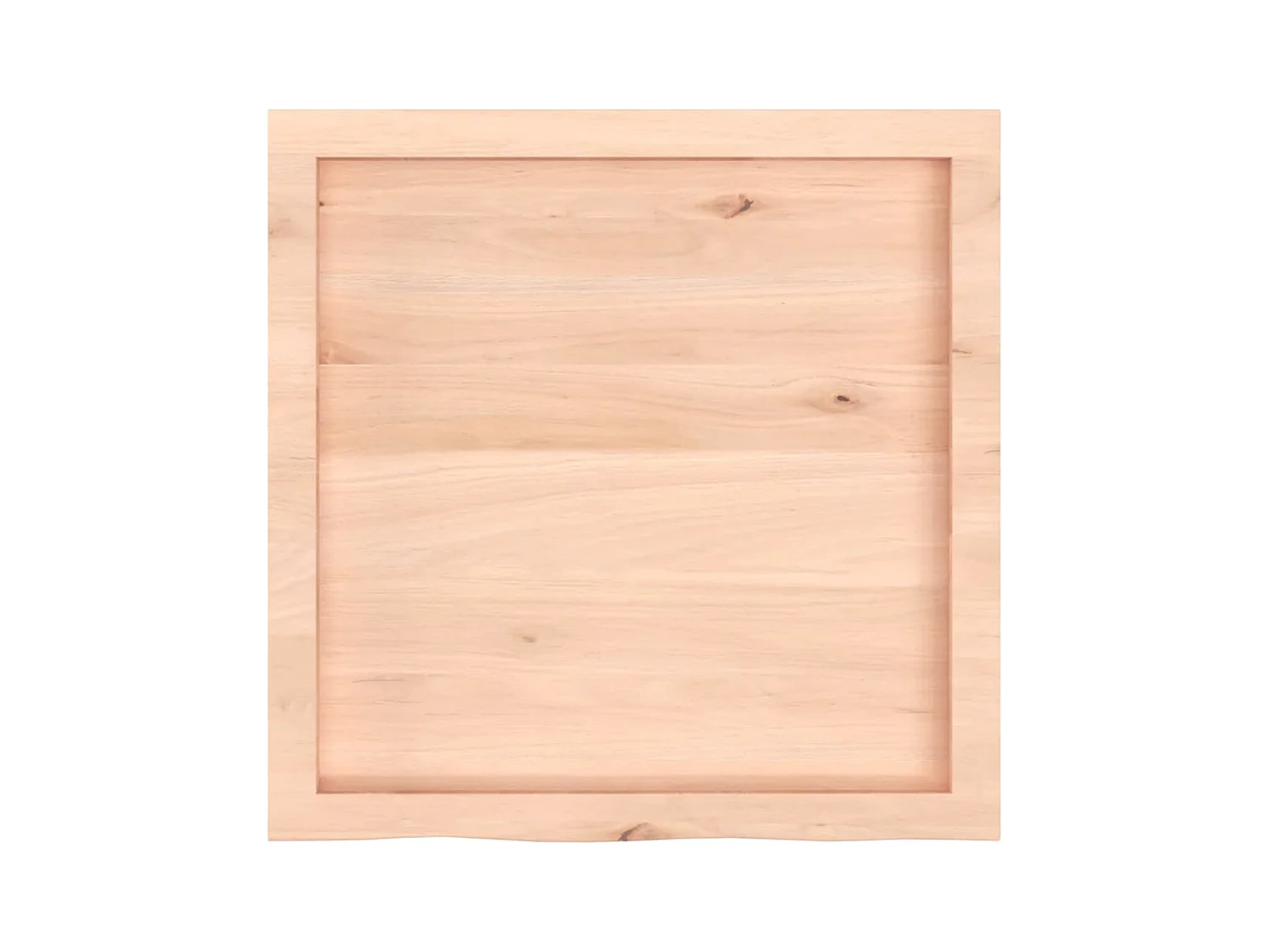 Wandplank 60x60x(2-4) cm massief onbehandeld eikenhout