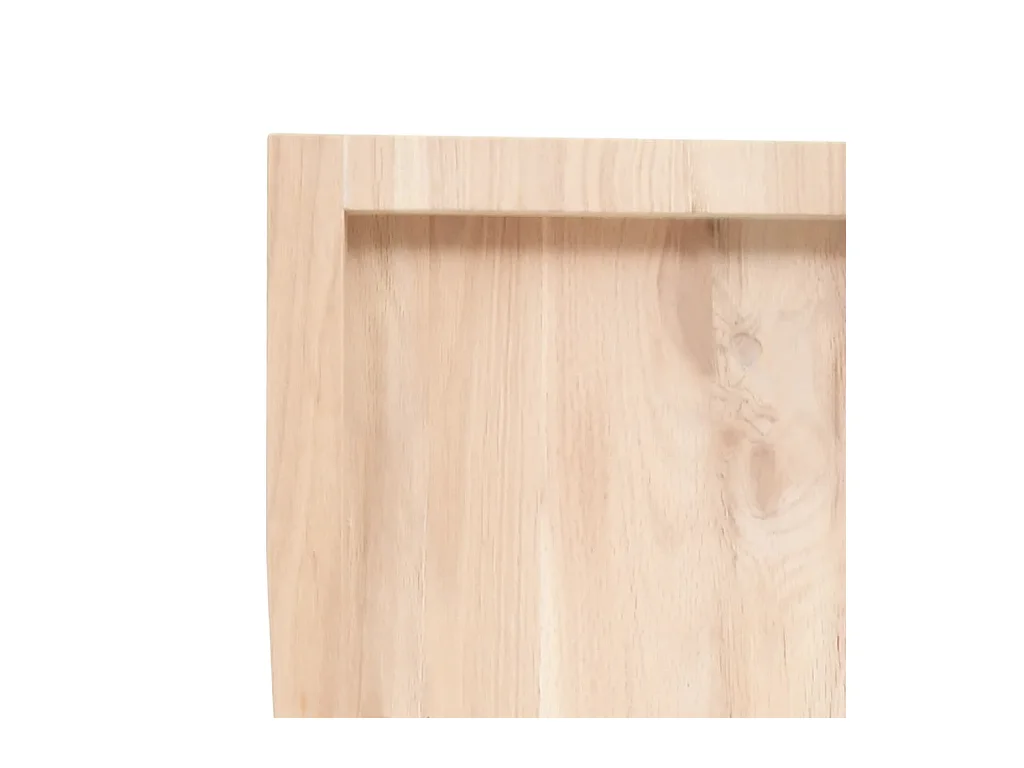 Wandplank 60x60x(2-4) cm massief onbehandeld eikenhout