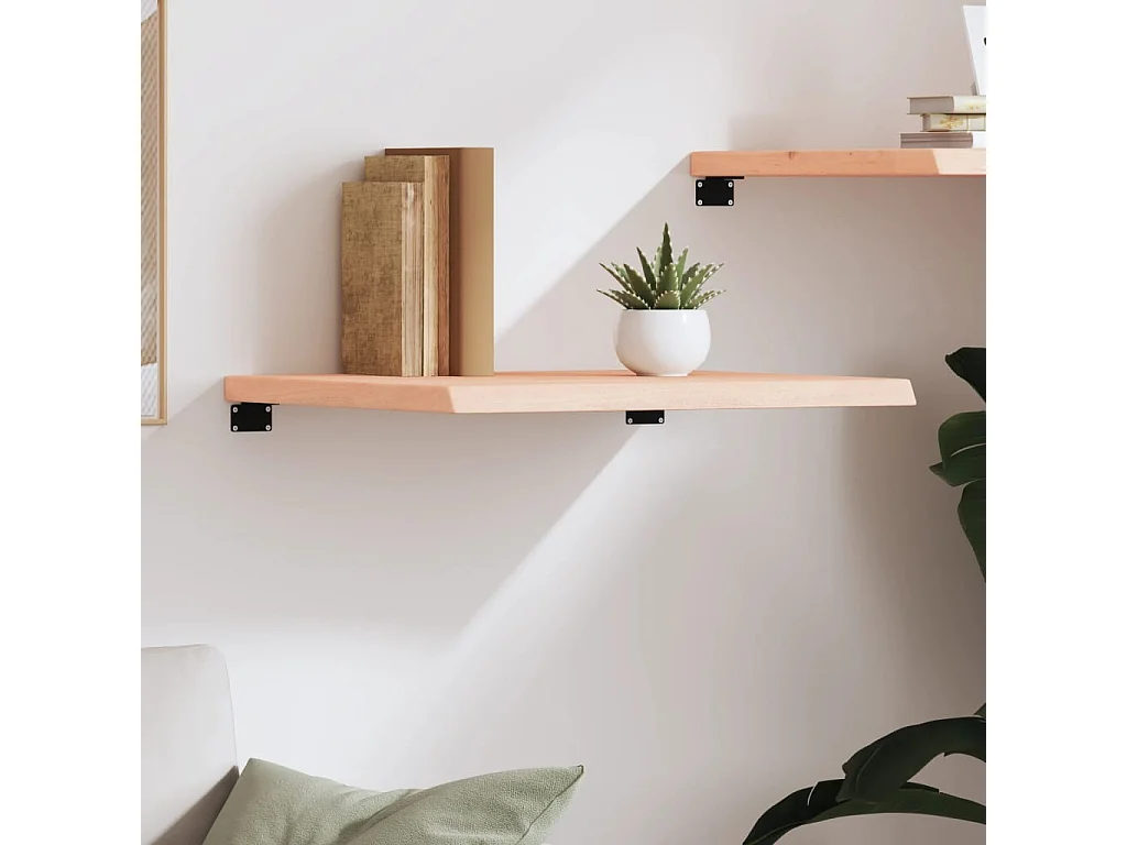 Wandplank 60x60x(2-4) cm massief onbehandeld eikenhout