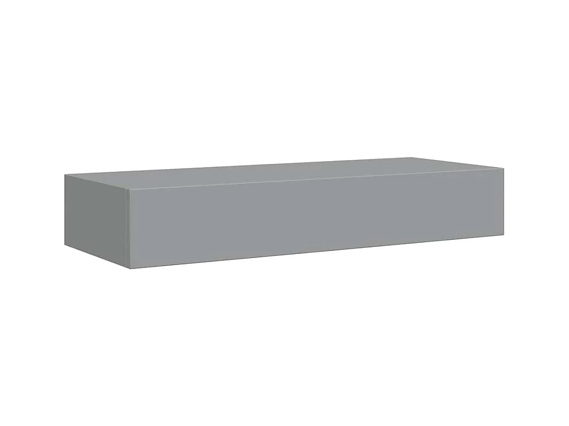 Estantes de pared para cajones 2 uds gris 60x23,5x10 cm MDF