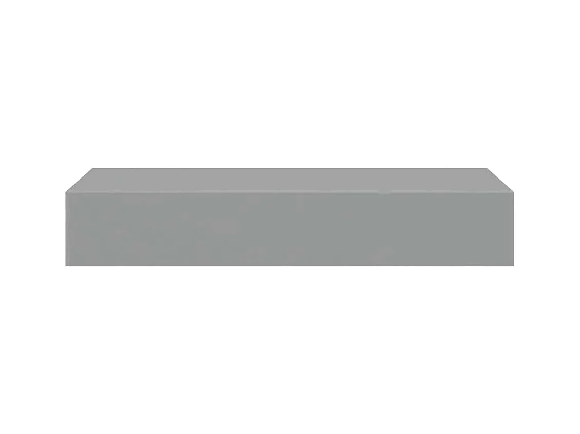 Estantes de pared para cajones 2 uds gris 60x23,5x10 cm MDF