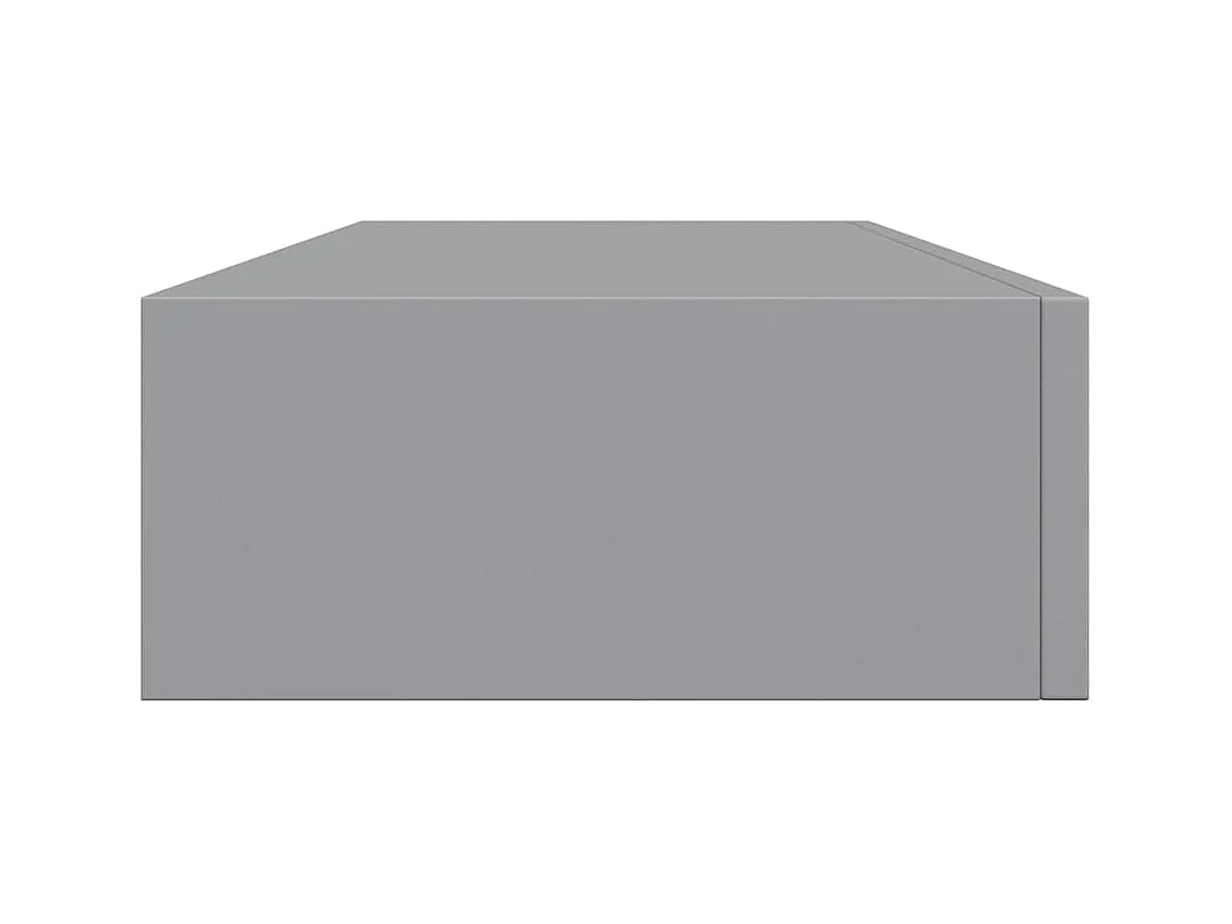 Estantes de pared para cajones 2 uds gris 60x23,5x10 cm MDF