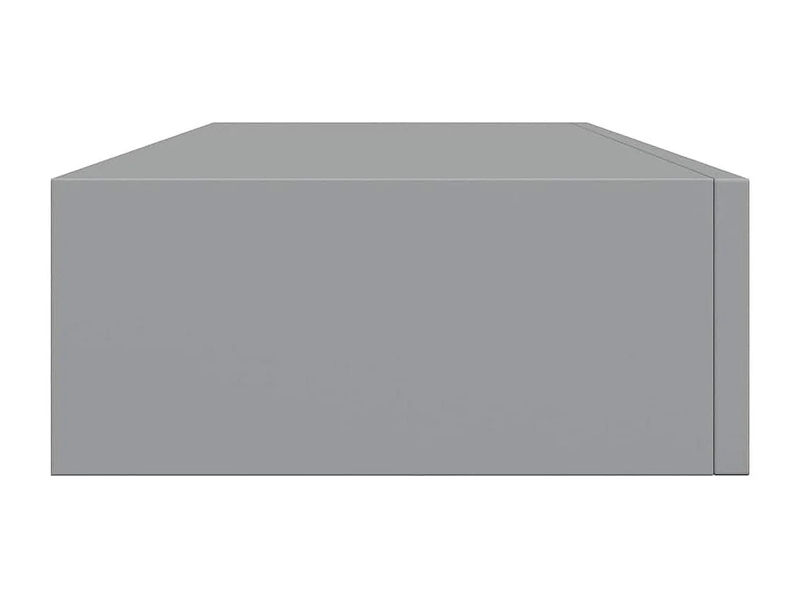 Étagères à tiroirs murales 2 pcs gris 60x23,5x10 cm MDF