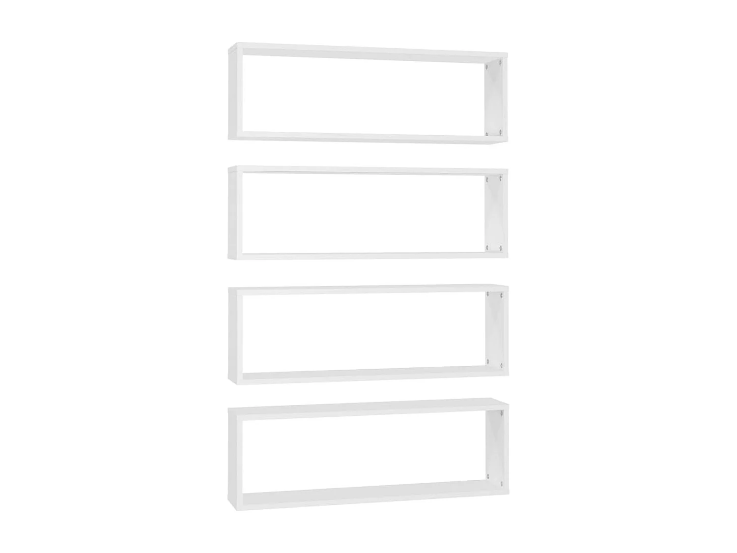 estantes cúbicos de pared blancos de 80 x 15 x 26,5 cm de madera de ingeniería