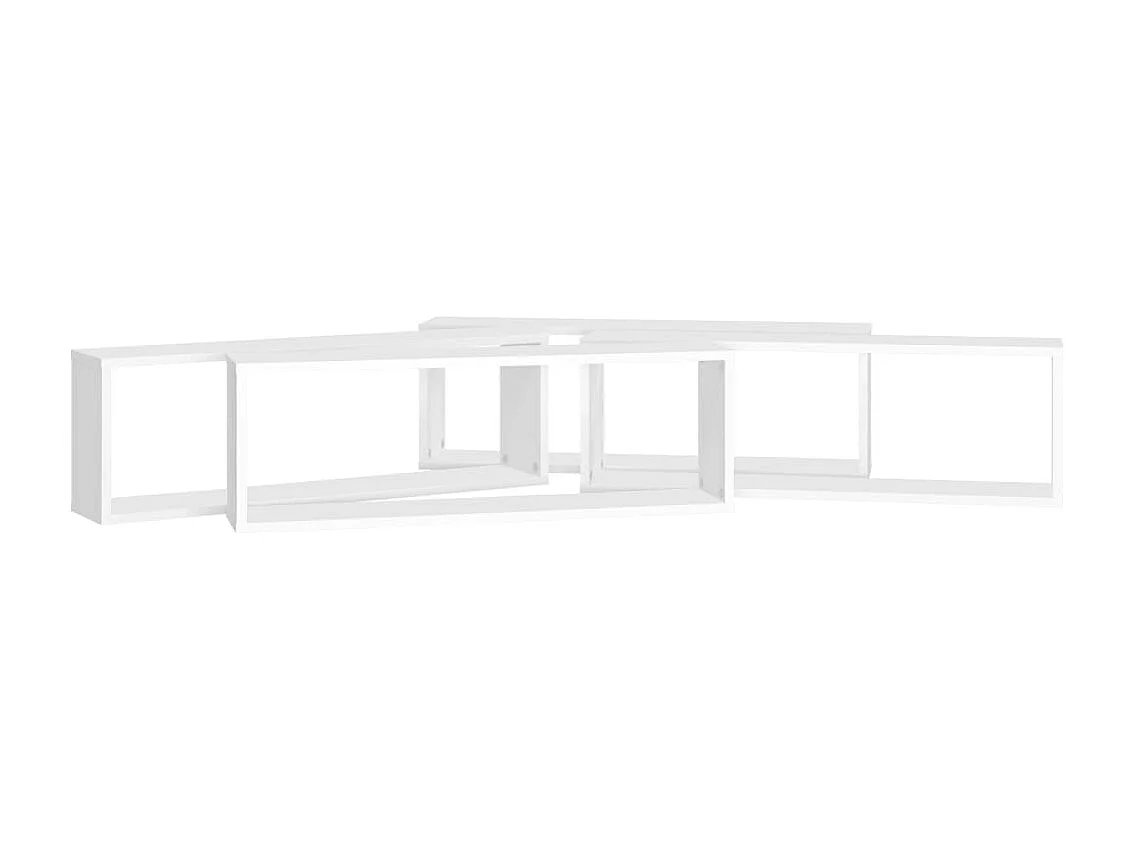 estantes cúbicos de pared blancos de 80 x 15 x 26,5 cm de madera de ingeniería