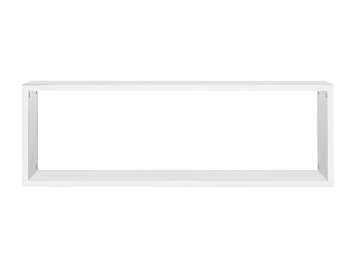 estantes cúbicos de pared blancos de 80 x 15 x 26,5 cm de madera de ingeniería