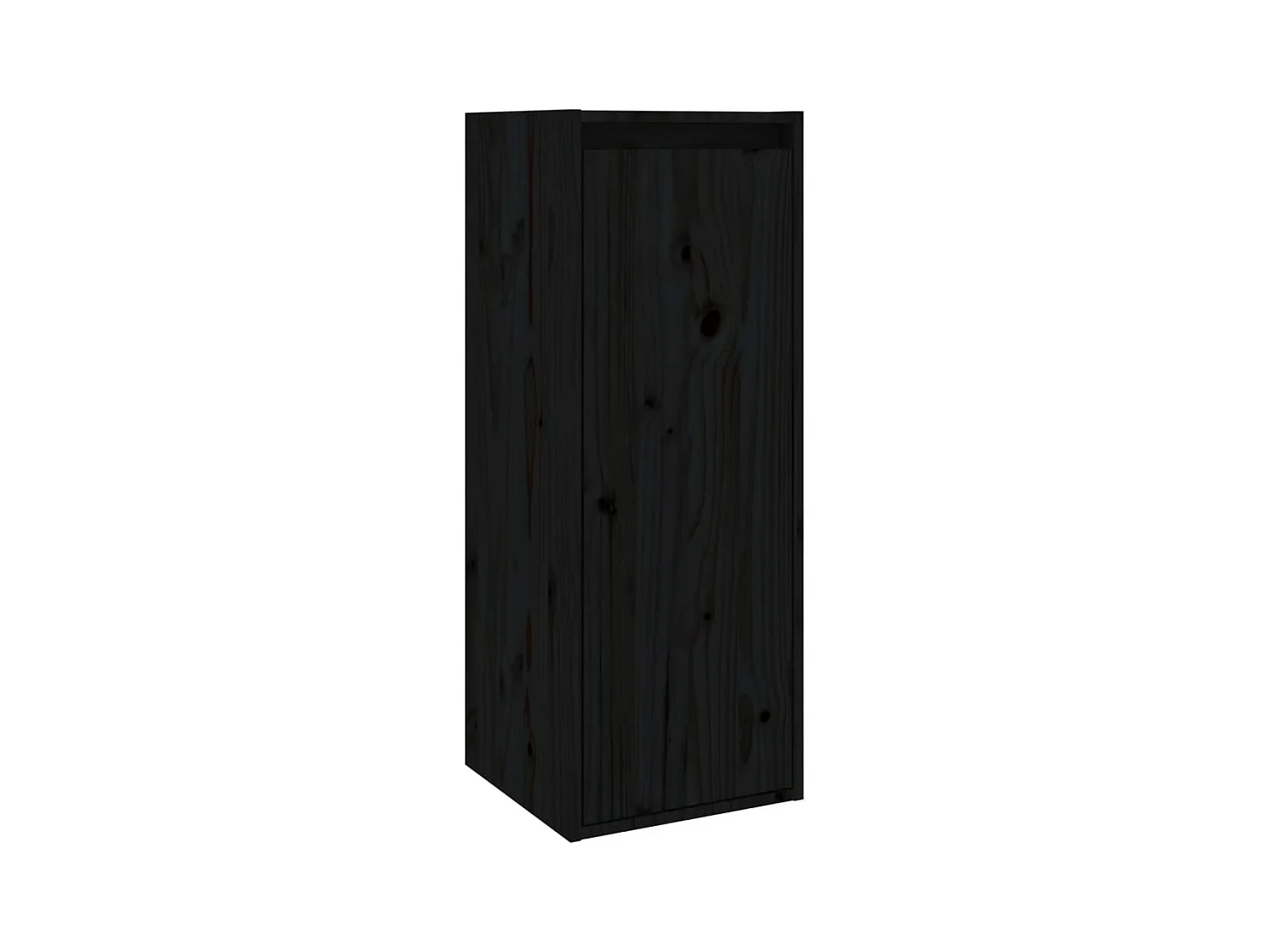 Pensili 2 pz Nero 30x30x80 cm Legno massello di pino