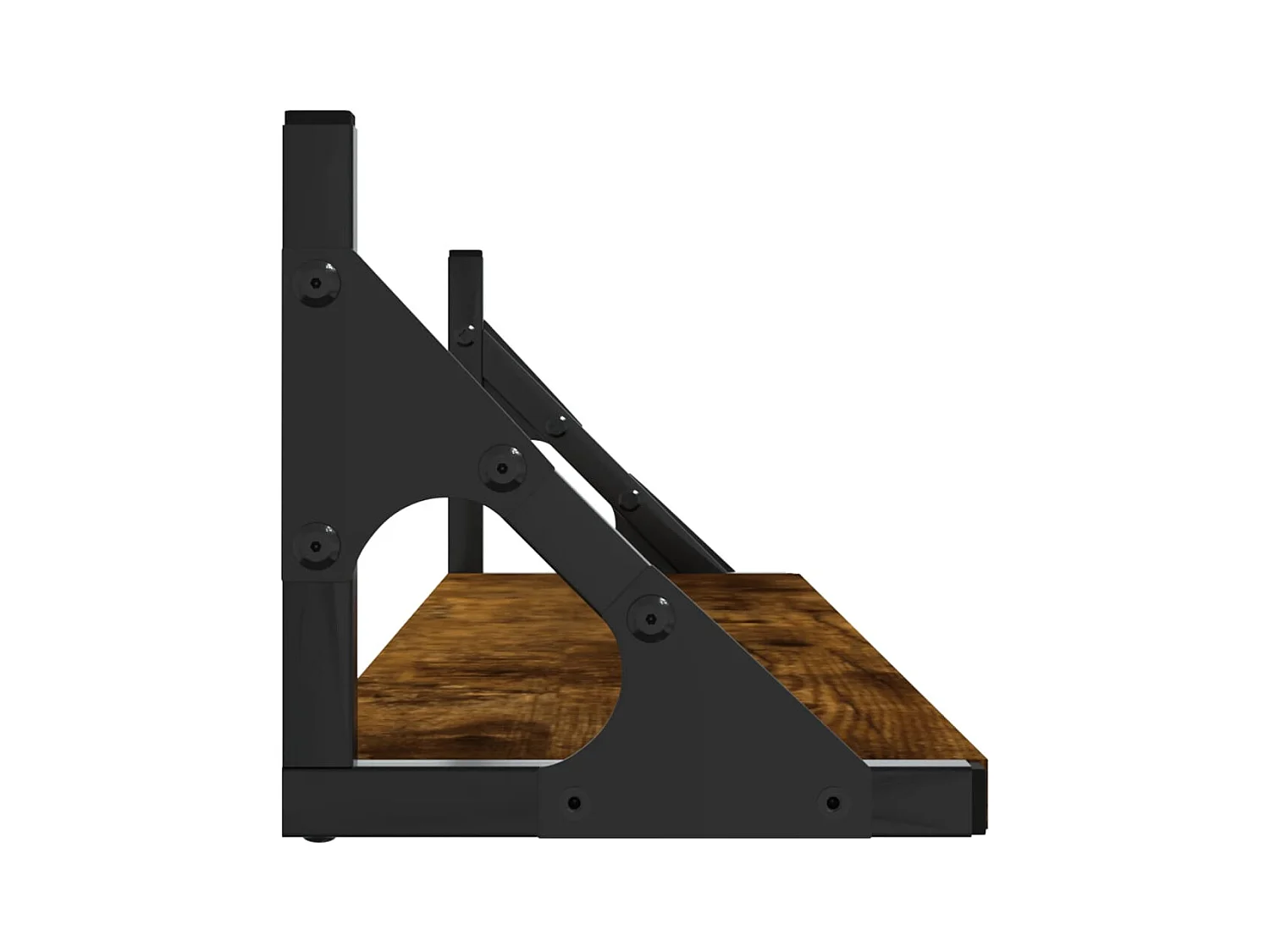 Estantes de pared 2 piezas roble ahumado 80x15x15,5cm madera de ingeniería