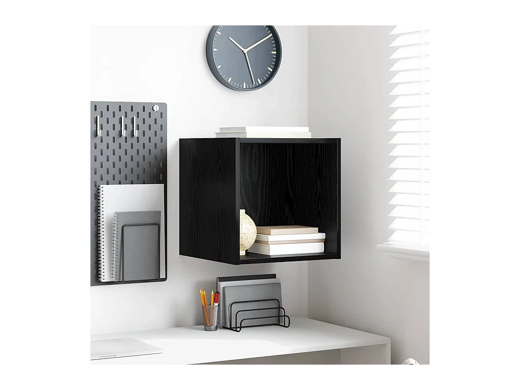 Meuble mural Chêne noir 37 x 37 x 37 cm Bois d'ingénierie