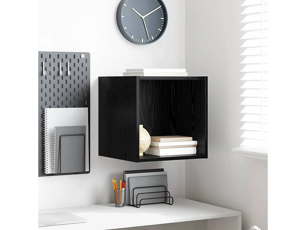 Meuble mural Chêne noir 37 x 37 x 37 cm Bois d'ingénierie