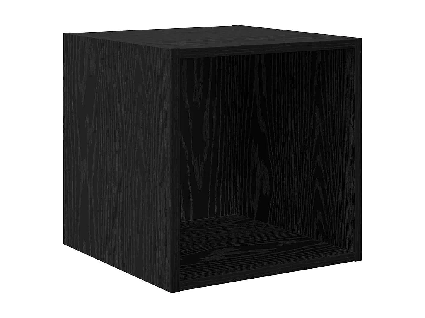Wandregal aus schwarzer Eiche, 37 x 37 x 37 cm, Holzwerkstoff
