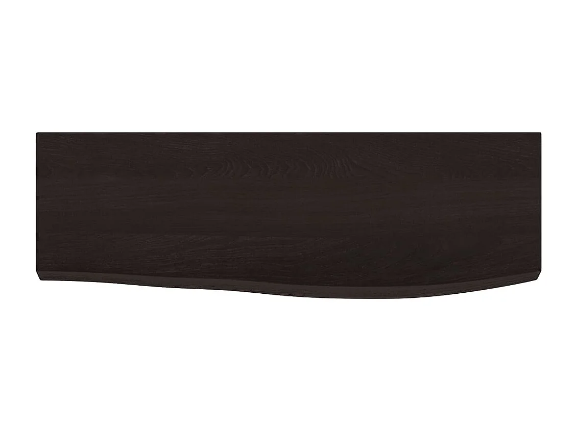 Estante de pared marrón oscuro 60x20x4 cm madera maciza de roble tratado