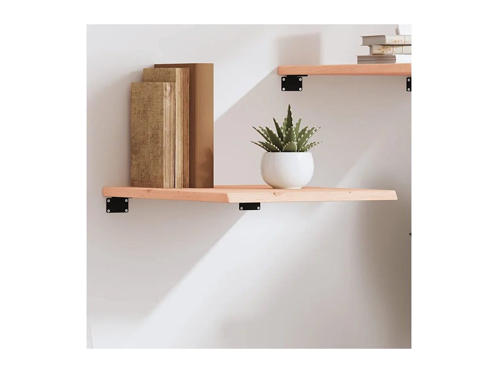 Estante de pared 40x60x2 cm madera maciza de roble sin tratar