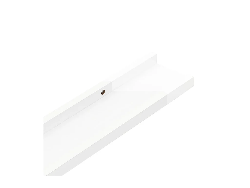 Mensole da parete 4 pz Bianco lucido 115x9x3 cm